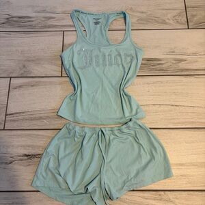 Juicy Couture Light Green Ribbed Tank